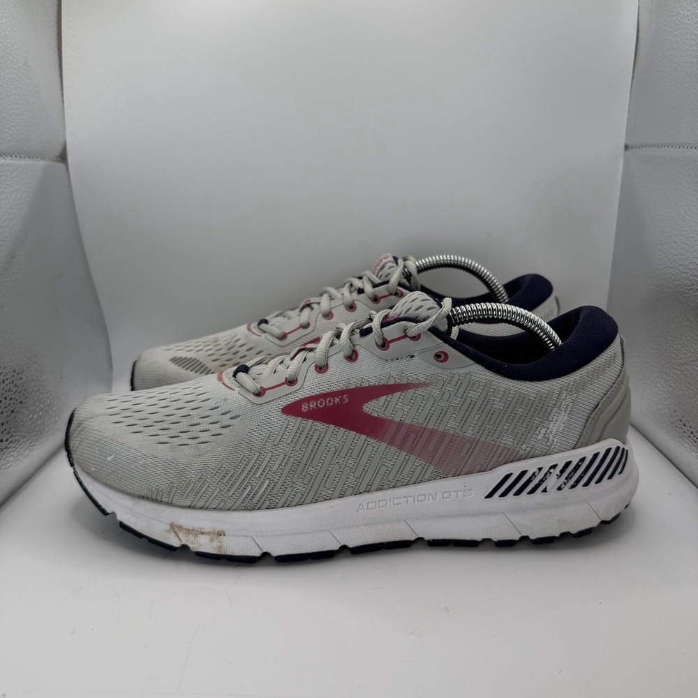Brooks Addiction GTS 15 womens size 11 shoes gray pink athletic running sneaker